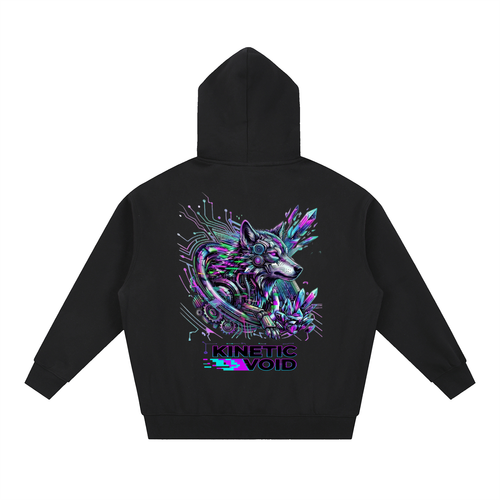 Cyber Wolf Fleece Hoodie